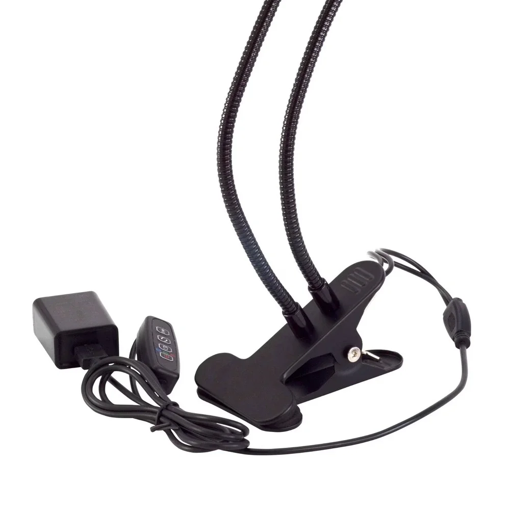 TWO PACK  2-Head Flexible LED Clamp Seed, Plant Grow Light‎ Selectable Spectrum